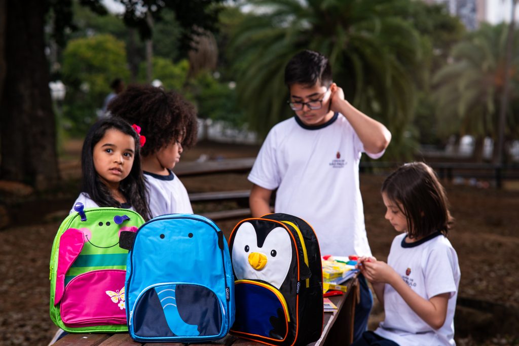 infantil escolar mochila como