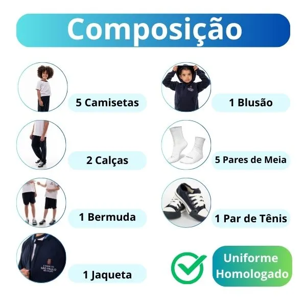 Imagem 2 produto Kit Uniforme Escolar