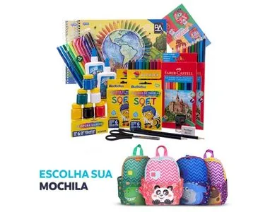 Kit Educação Infantil 1 e 2 - EMEI + Mochila