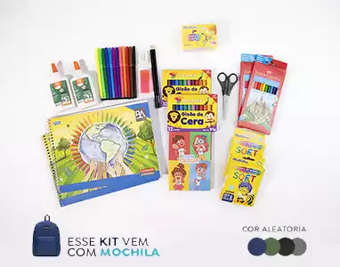 Kit Educação Infantil 1 e 2 - EMEI + Mochila