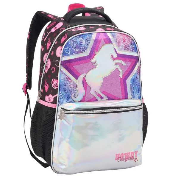 Opção tamanho Mochila Infantil Feminina - Estrela - Rosa